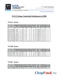 Datasheet VCOA-015A-1G635 manufacturer Vectron