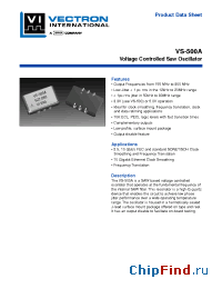 Datasheet VS-500A manufacturer Vectron