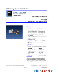 Datasheet VS-720-LFC-CBA-693.4830 manufacturer Vectron