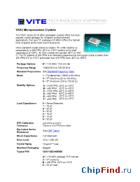 Datasheet VXA1-1D3 manufacturer Vectron