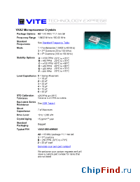 Datasheet VXA2-1D1 manufacturer Vectron