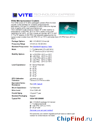 Datasheet VXA4-1E0 manufacturer Vectron