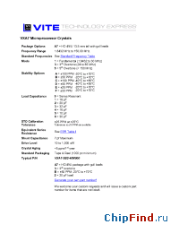 Datasheet VXA7-1D4 manufacturer Vectron