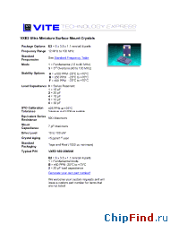 Datasheet VXE2-1B2 manufacturer Vectron