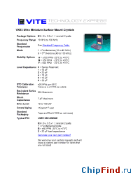 Datasheet VXE3-1B0 manufacturer Vectron