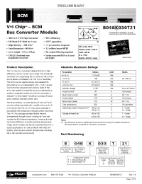 Datasheet B048F030M21 manufacturer Vicor