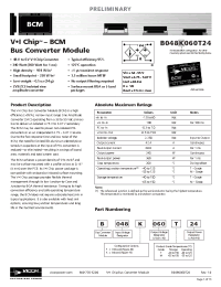 Datasheet B048F060M24 manufacturer Vicor