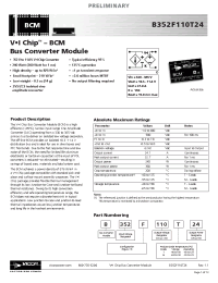 Datasheet B352F110T24 manufacturer Vicor
