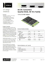 Datasheet D048C018T014M2N manufacturer Vicor