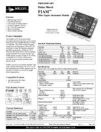 Datasheet FIAM1C22 manufacturer Vicor