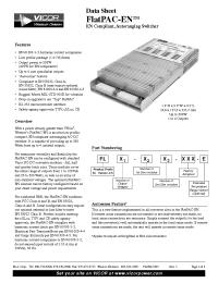 Datasheet FL2-40100 manufacturer Vicor