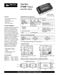 Datasheet FM4812C11 manufacturer Vicor