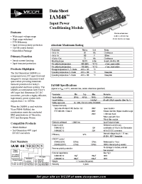 Datasheet IAM4820T1N manufacturer Vicor