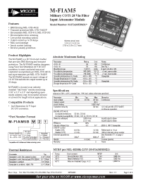 Datasheet M-FIAM5BH12 manufacturer Vicor