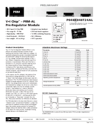 Datasheet V040K033T060 manufacturer Vicor