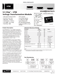 Datasheet V048F096T025 manufacturer Vicor