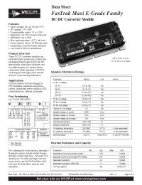 Datasheet V24A12E300B1 manufacturer Vicor
