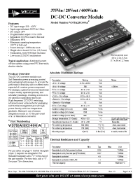 Datasheet V375A28C600A manufacturer Vicor