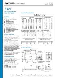 Datasheet VI-200 manufacturer Vicor