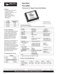 Datasheet VI-AIM-I1 manufacturer Vicor