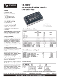 Datasheet VI-ARM-C11 manufacturer Vicor