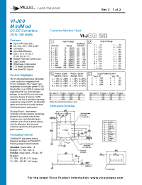 Datasheet VI-J00CZ manufacturer Vicor