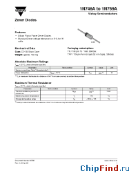 Datasheet 1N746A manufacturer Vishay