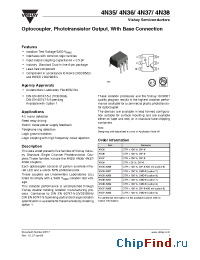 Datasheet 4N35-X009 manufacturer Vishay