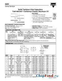 Datasheet 595D105X0025A2T manufacturer Vishay