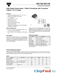 Datasheet 6N1136-X009 manufacturer Vishay
