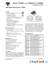 Datasheet 6N137-X006 manufacturer Vishay