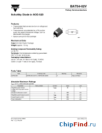 Datasheet BAT54-02V-GS08 manufacturer Vishay
