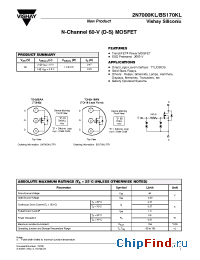 Datasheet BS170KL-TR1 manufacturer Vishay