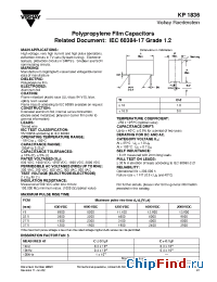 Datasheet KP1836-205-W manufacturer Vishay