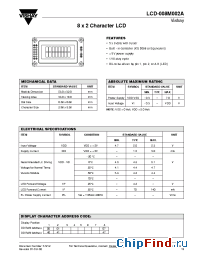 Datasheet LCD-008M002A manufacturer Vishay