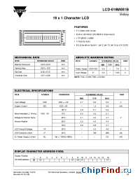Datasheet LCD-016M001B manufacturer Vishay