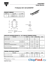 Datasheet SI3457BDV-T1-E3 manufacturer Vishay