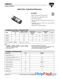 Datasheet SMR020750 10K 1% manufacturer Vishay