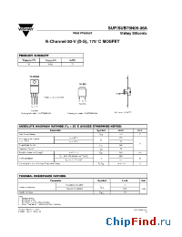 Datasheet SUB75N05-06A manufacturer Vishay