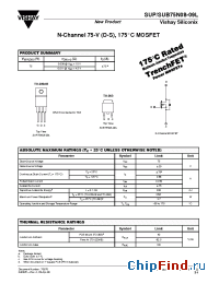 Datasheet SUB75N08-09L manufacturer Vishay