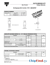Datasheet SUB85N03-07P manufacturer Vishay