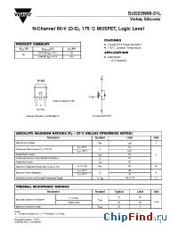 Datasheet SUD23N06-31L manufacturer Vishay