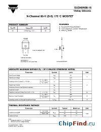 Datasheet SUD40N08-16 manufacturer Vishay