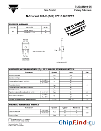 Datasheet SUD40N10-25 manufacturer Vishay