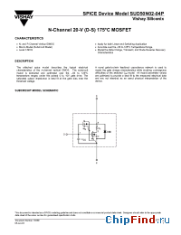 Datasheet SUD50N02-04P manufacturer Vishay