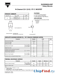 Datasheet SUD50N024-09P manufacturer Vishay