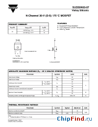 Datasheet SUD50N03-07-E3 manufacturer Vishay