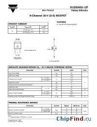 Datasheet SUD50N03-12P manufacturer Vishay