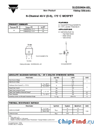 Datasheet SUD50N04-05L-E3 manufacturer Vishay