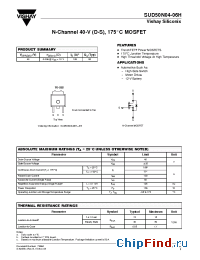 Datasheet SUD50N04-06H manufacturer Vishay